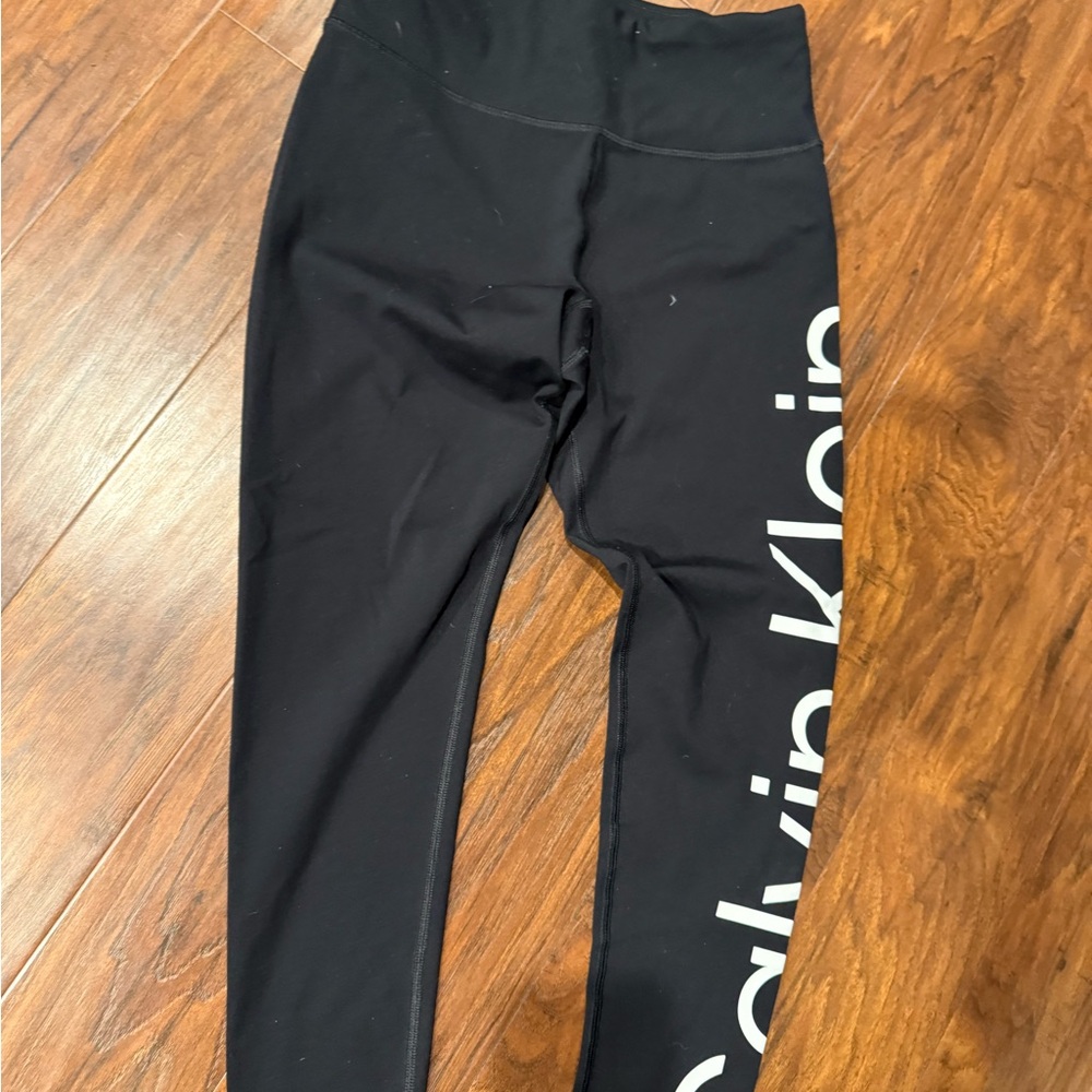Calvin Klein Black Logo Leggings - Picture 2 of 5